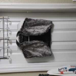 Faux fur shrug